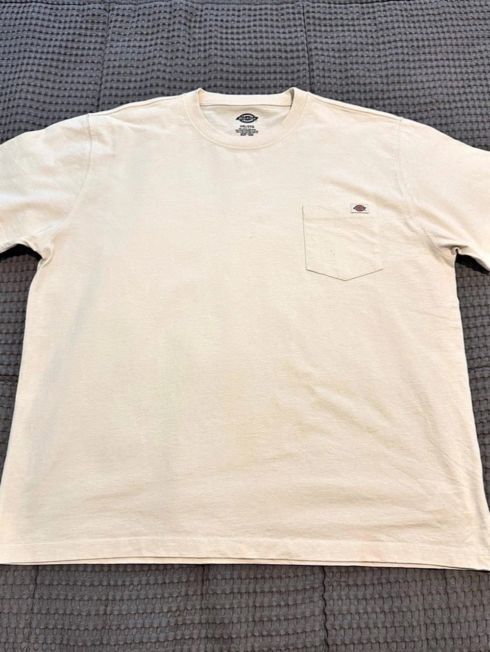 Dickies Heavyweight Short Sleeve Pocket T-Shirt Pocket T-Shirt in Cream 2XL